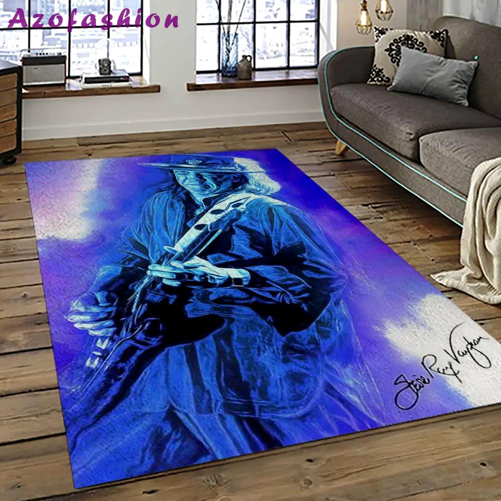Singer stevie ray vaughan music carpet rectangle area rug for living room bedroom decor srv08 Rectangle Rug