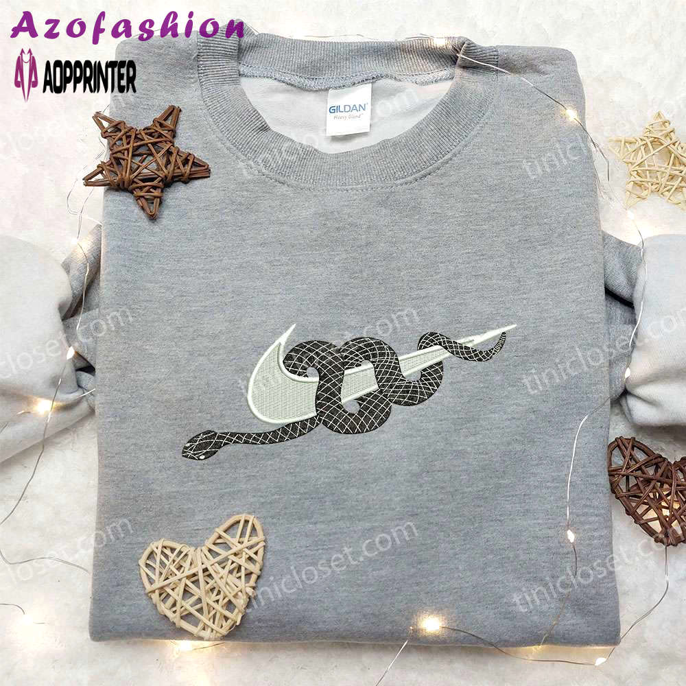 Snake dior x nike embroidered sweatshirt – animal & nike inspired shirt Embroidered Shirt