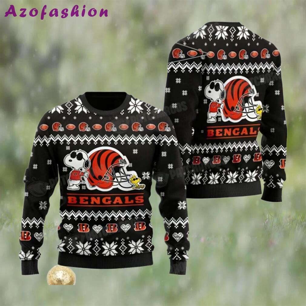 Snoopy and woodstock nfl cincinnati christmas ugly sweater bengals gifts Christmas Ugly Sweater