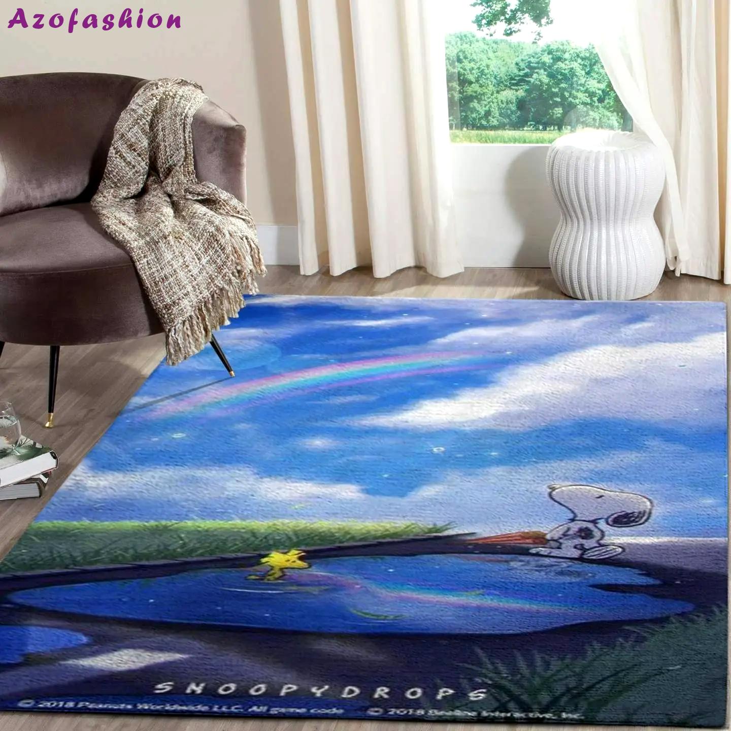 Snoopy area rugs the charlie brown and snoopy show floor home decor rcdd81f32426 rug regtangle carpet floor decor home decor Rectangle Rug