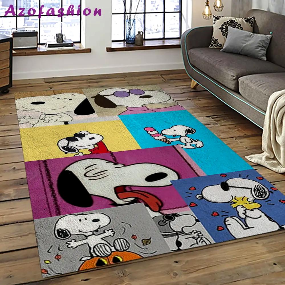 Snoopy cartoon movie carpet rectangle area rug for living room bedroom decor snp14 Rectangle Rug