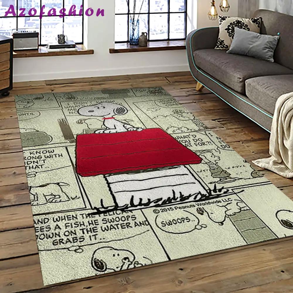 Snoopy cartoon movie carpet rectangle area rug for living room bedroom decor snp34 Rectangle Rug