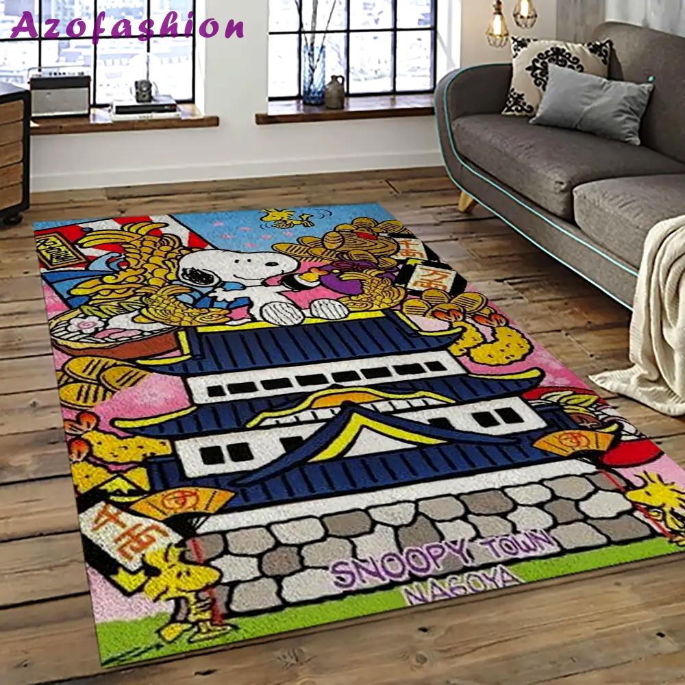 Snoopy cartoon movie carpet rectangle area rug for living room bedroom decor snp80 Rectangle Rug