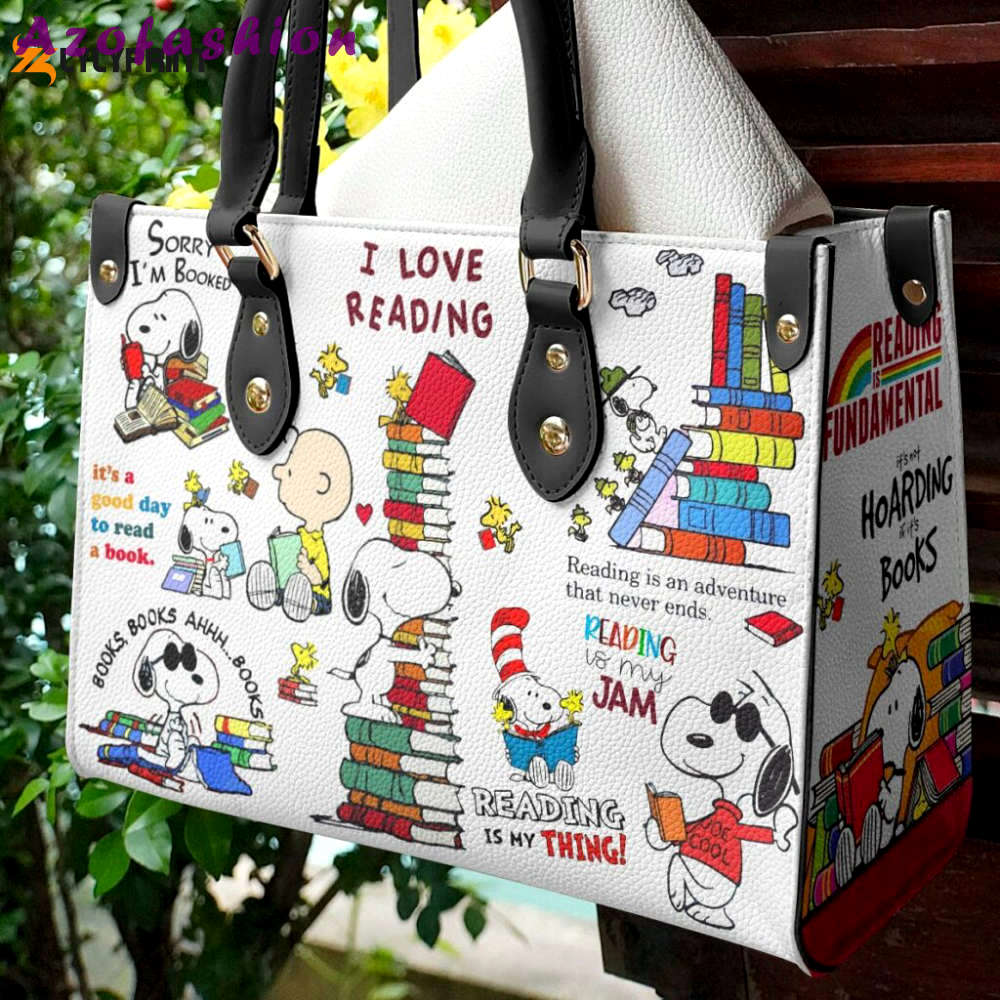 Snoopy leather handbag gift for womeny 4398 Women Leather Hand Bag