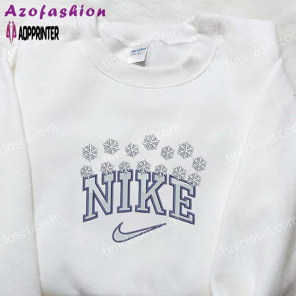 Snow x nike embroidered sweatshirt: best christmas gift idea for nike inspired shirt enthusiasts Embroidered Shirt