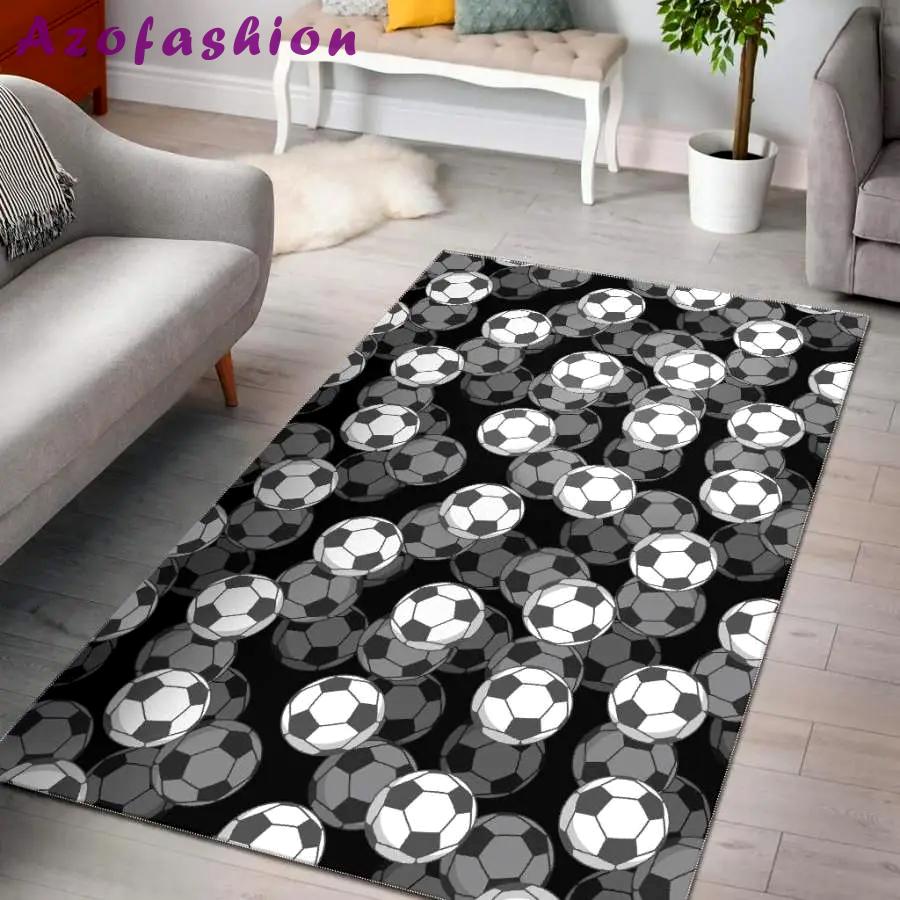 Soccer design area rug living room rug home decor 19101921 Rectangle Rug