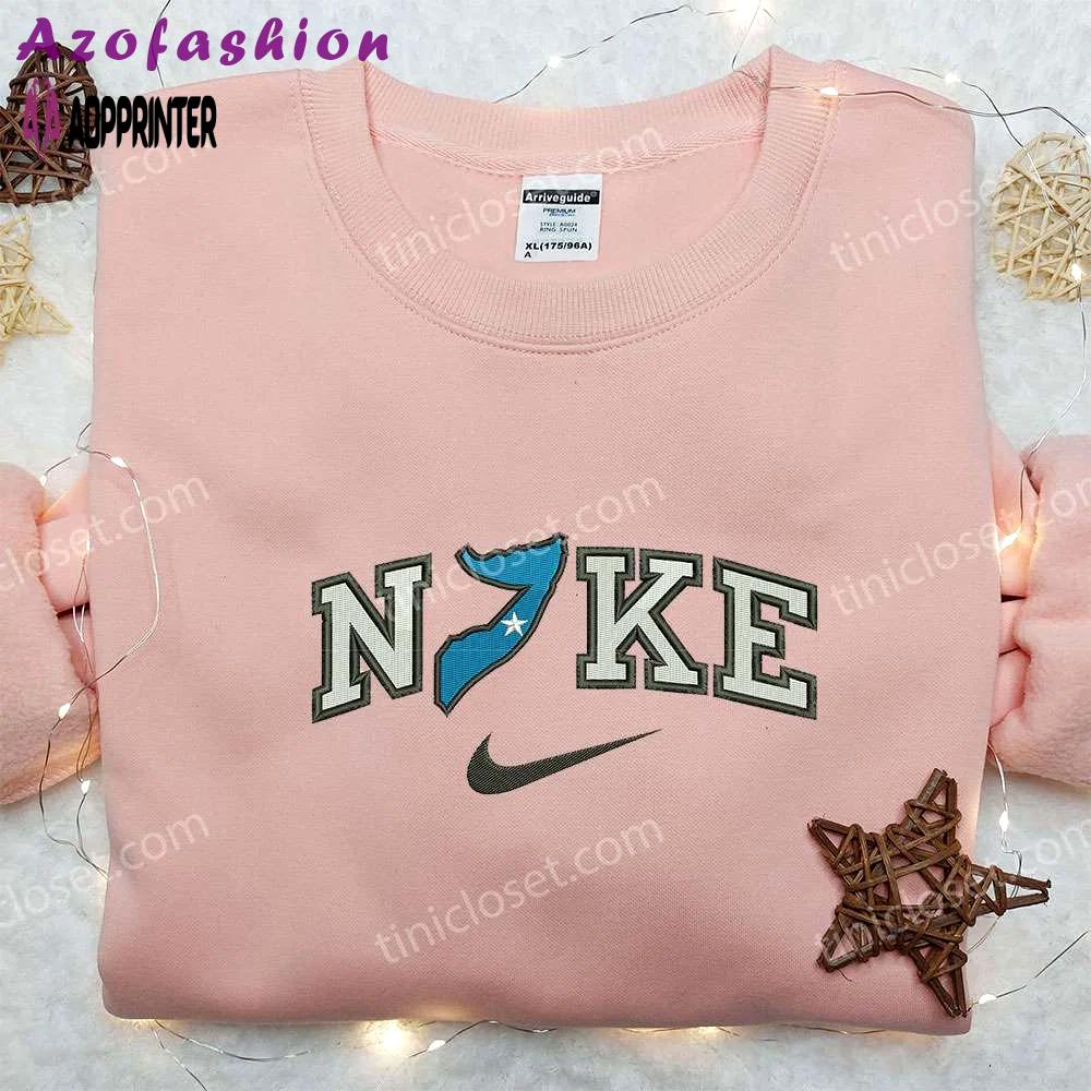Somalia x nike embroidered sweatshirt: national flag & inspired shirt Embroidered Shirt