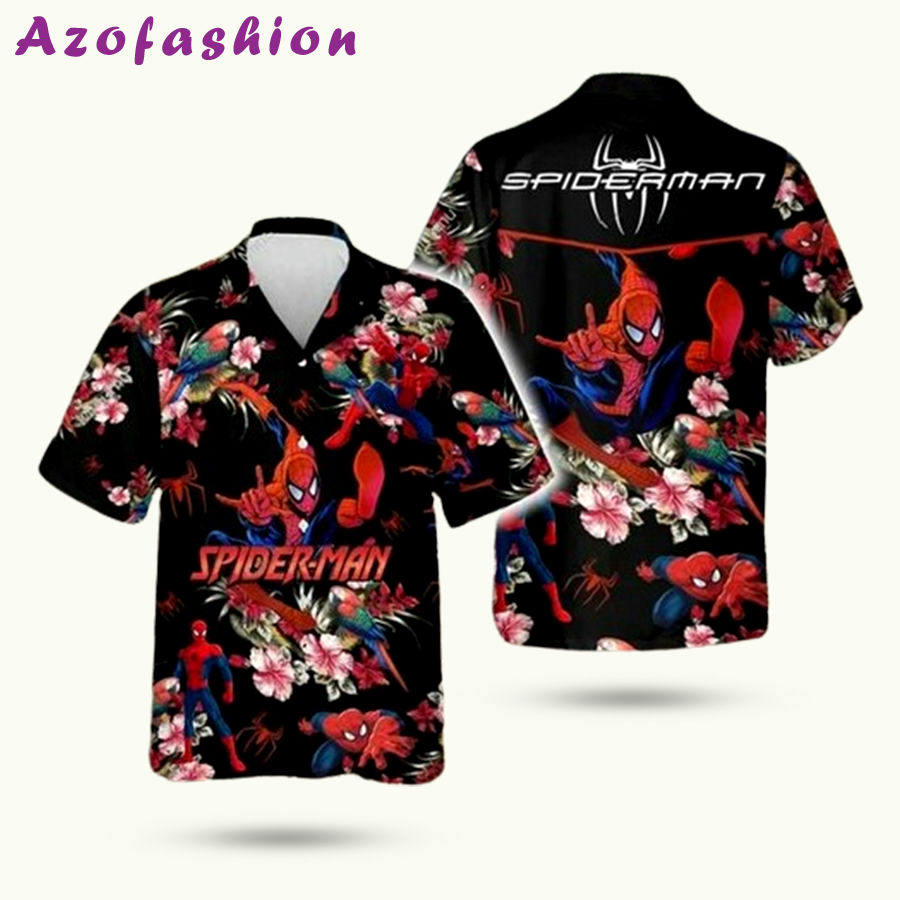 Spider man hibiscus flower hawaiian shirt Hawaii Shirt Shorts & Flip Flops