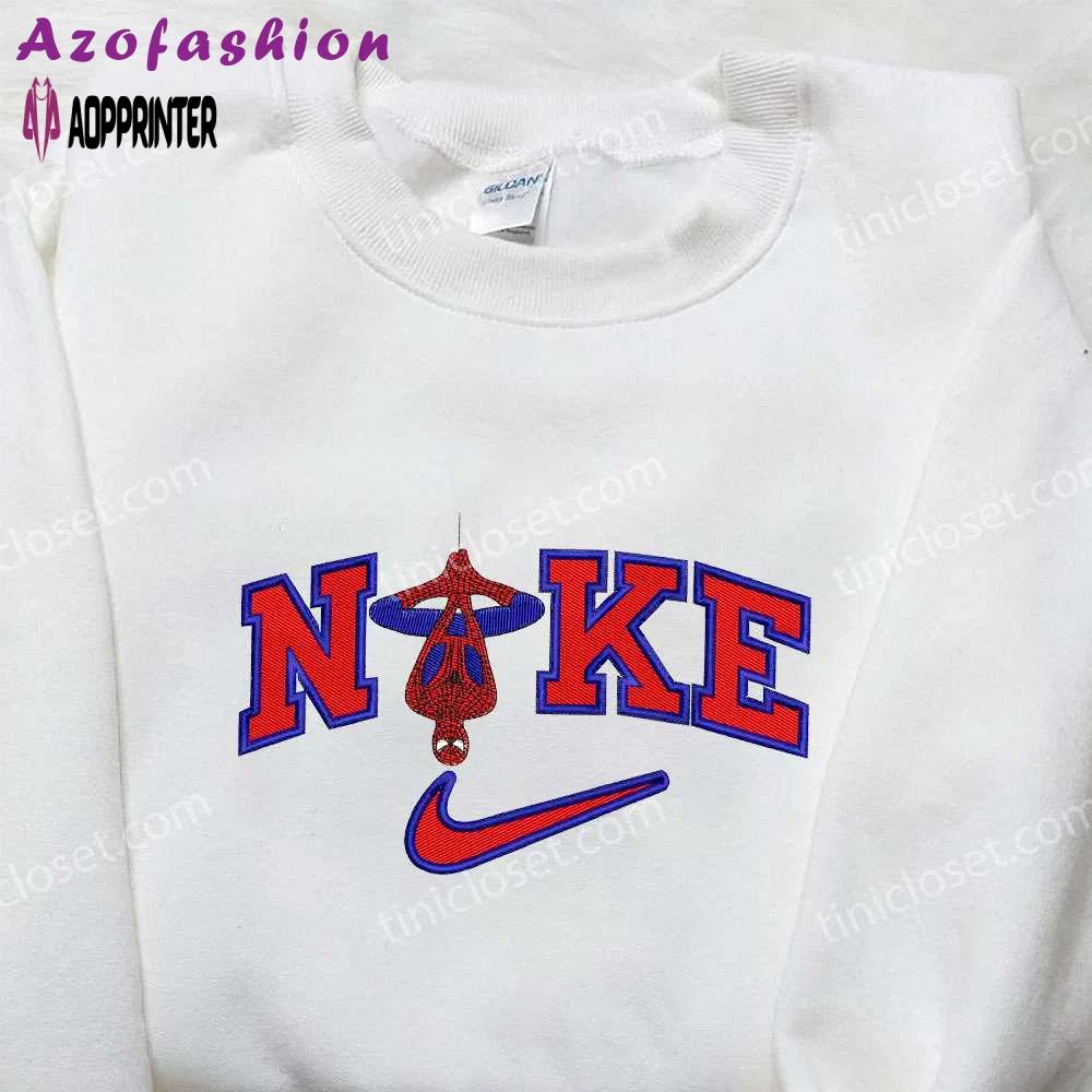 Spider-man x nike embroidered sweatshirt – best nike inspired gift for family Embroidered Shirt