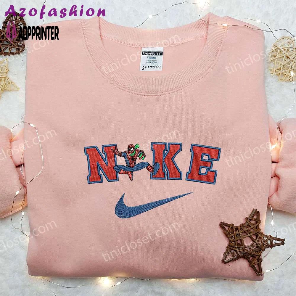 Spider-man xmas x nike embroidered sweatshirt – movie inspired shirt Embroidered Shirt