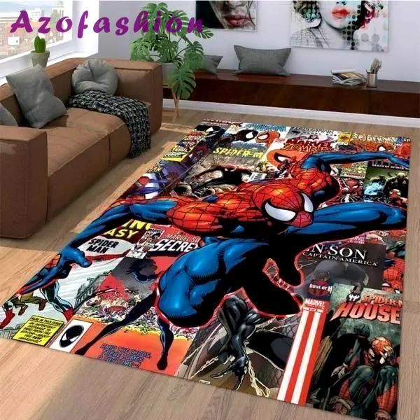 Spiderman rug marvel superhero living room bedroom carpet area rug living room carpet rug regtangle carpet floor decor home decor Rectangle Rug
