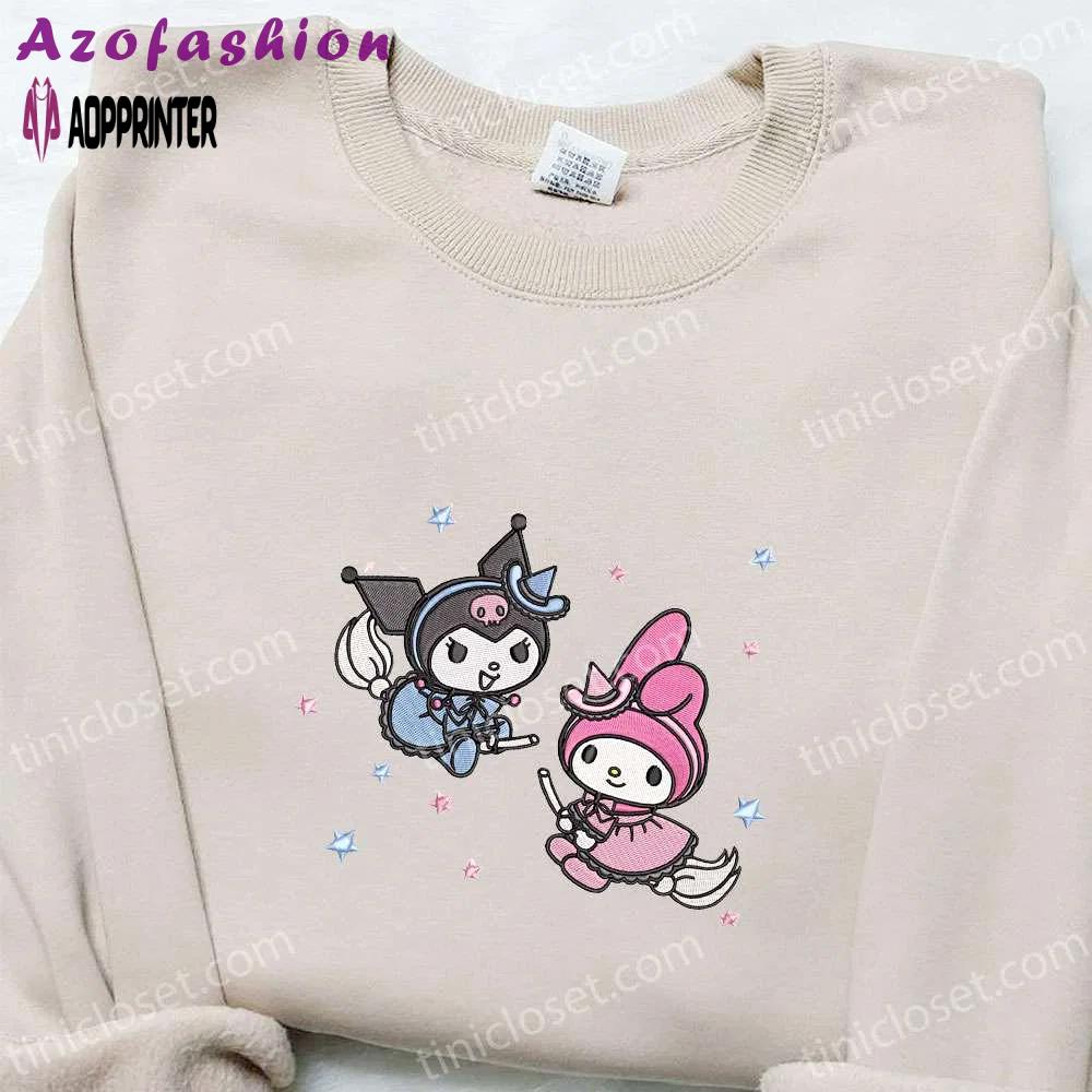 Spooktacular hello kitty halloween embroidered shirt – cute gift for daughter Embroidered Shirt