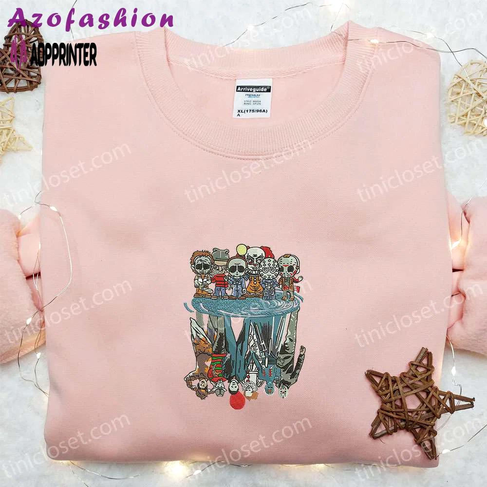 Spooktacular horror film group sweatshirt hoodie & shirt: embroidered halloween characters Embroidered Shirt