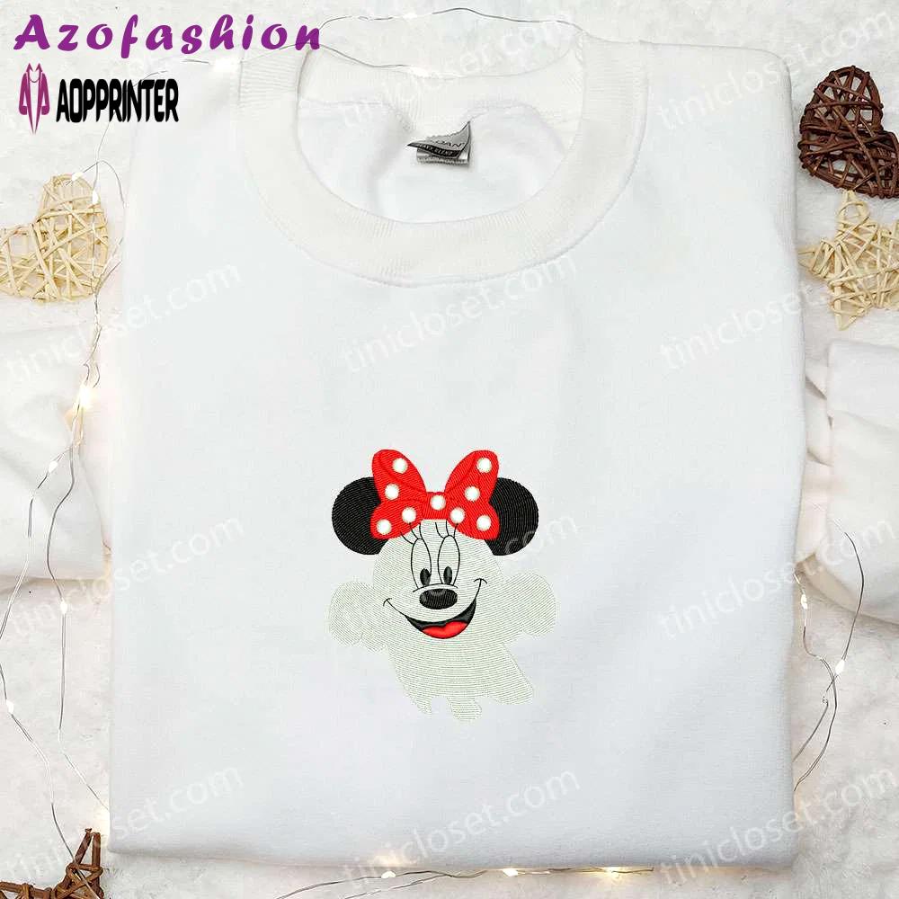 Spooky boo minnie embroidered shirt: perfect disney halloween gift Embroidered Shirt