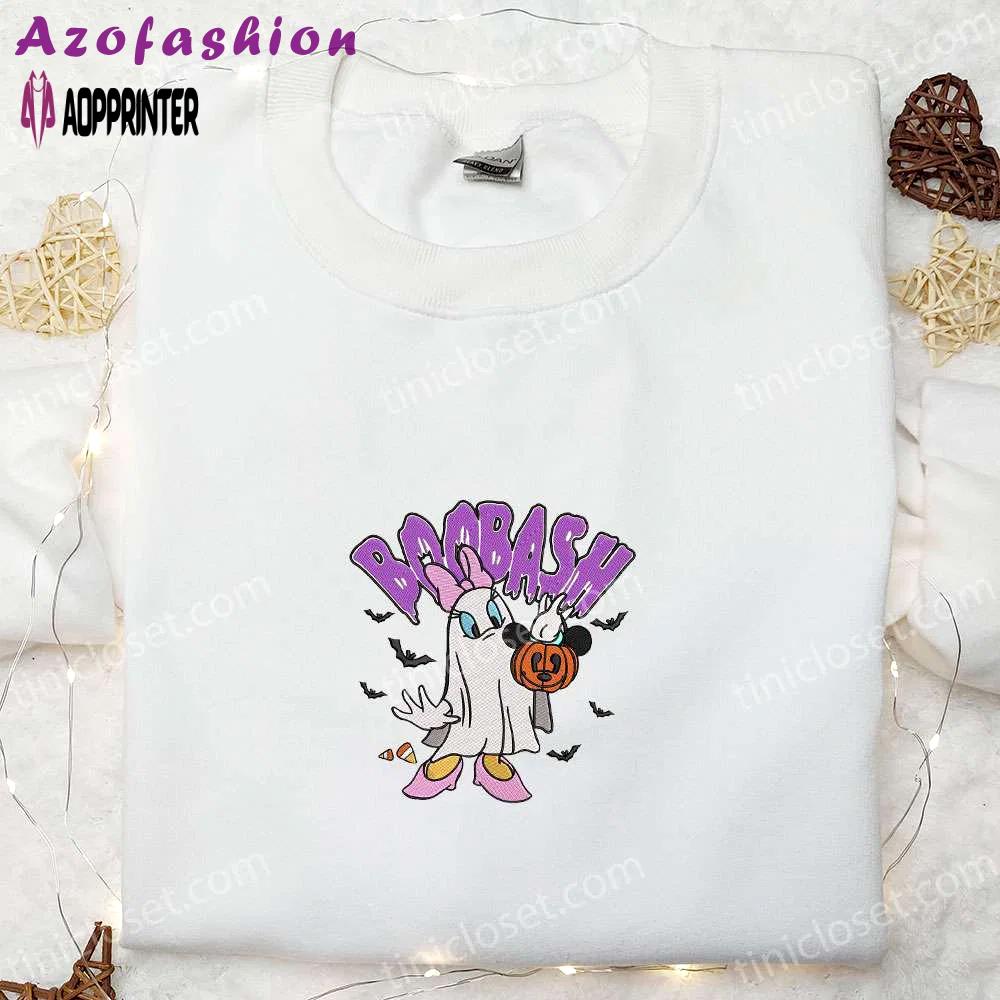 Spooky disney halloween shirt – boobash daisy duck ghost mickey pumpkin – perfect family gift Embroidered Shirt