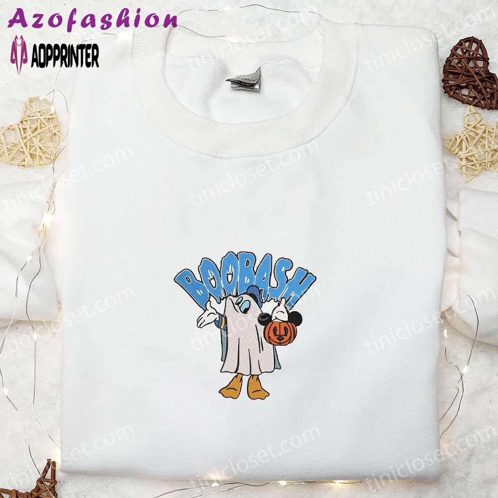 Spooky embroidered hoodie: boobash duck ghost pumpkin sweatshirt cool halloween t-shirt Embroidered Shirt