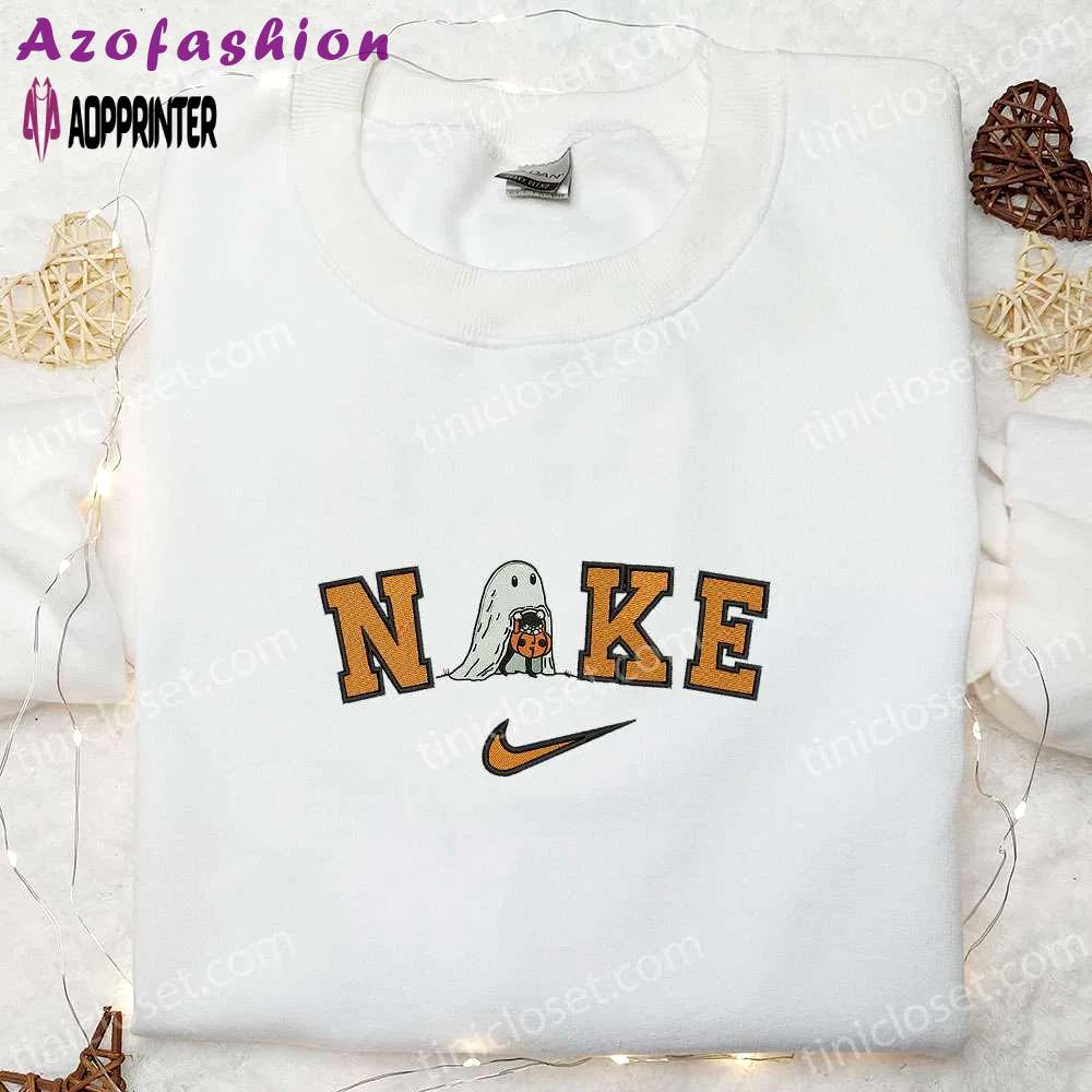 Spooky style: nike x ghost pumpkin halloween hoodie t-shirt & sweatshirt Embroidered Shirt