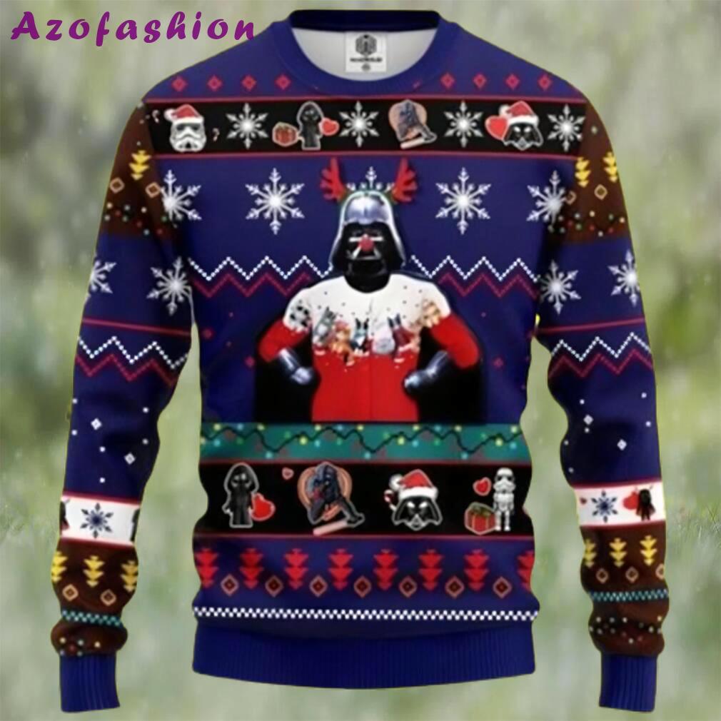 Star wars funny christmas knitting pattern 3d ugly christmas sweater Christmas Ugly Sweater