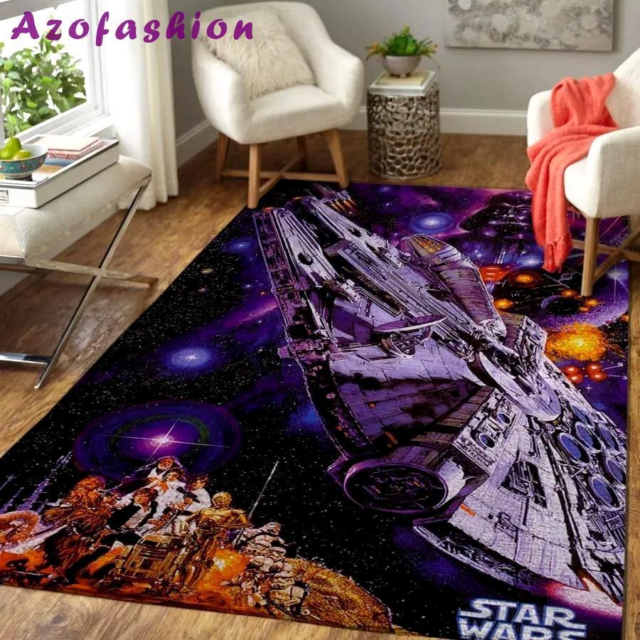Star wars millennium falcon area rug living room rug home decor ofd 191026 Rectangle Rug