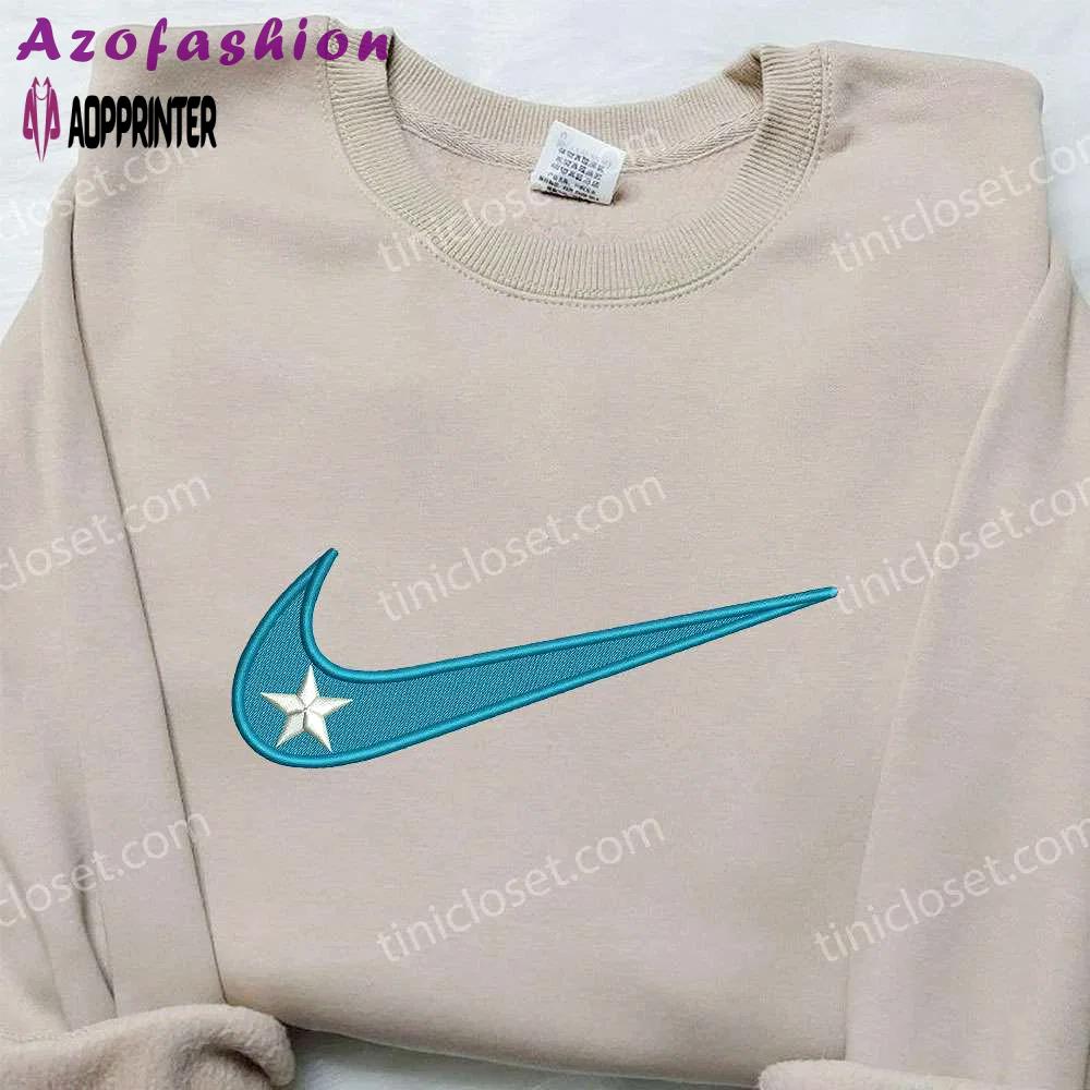 Star x nike embroidered sweatshirt – best birthday gift ideas Embroidered Shirt