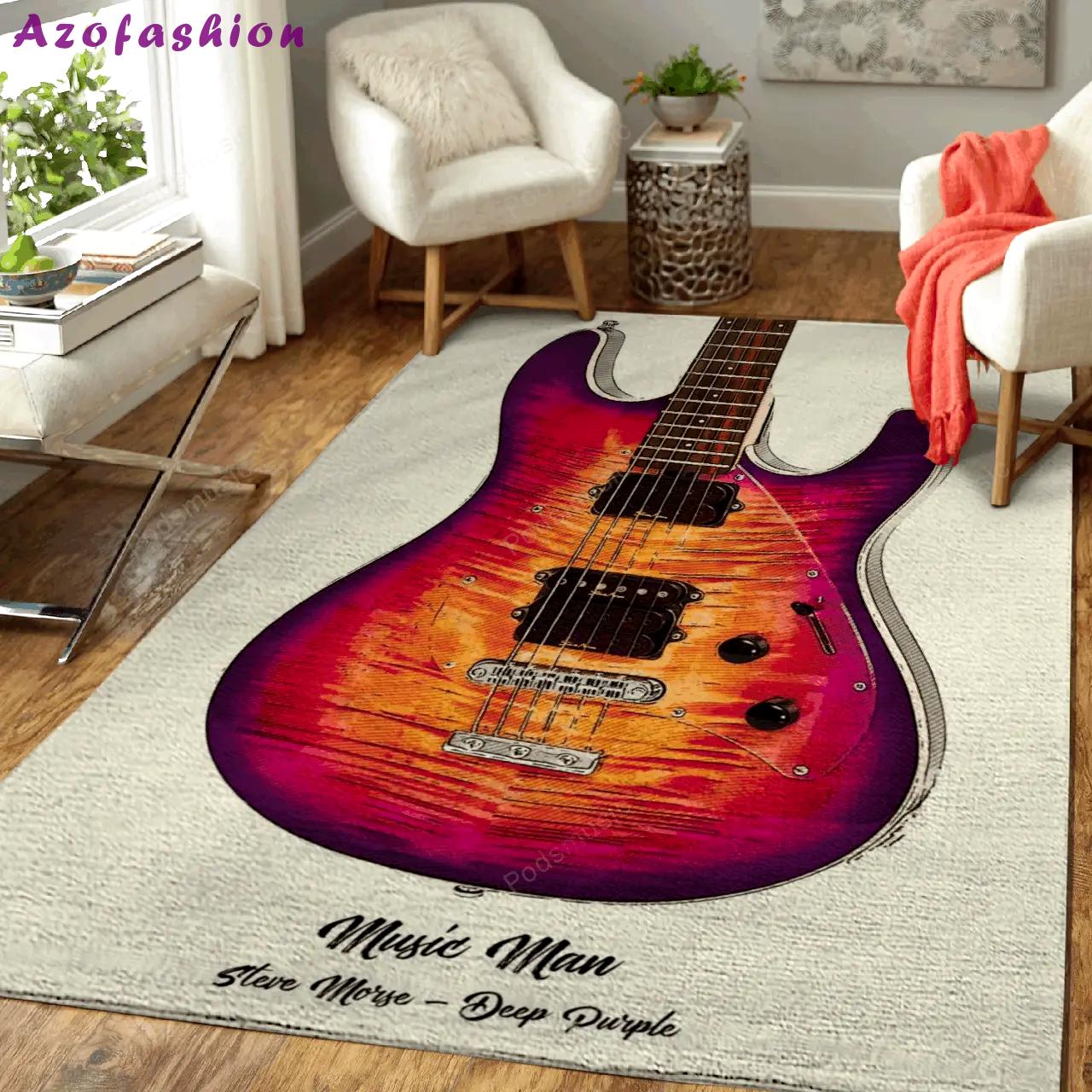 Steve morse deep purple famous guitars art for fans area rug living room carpet rug regtangle carpet floor decor home decor Rectangle Rug