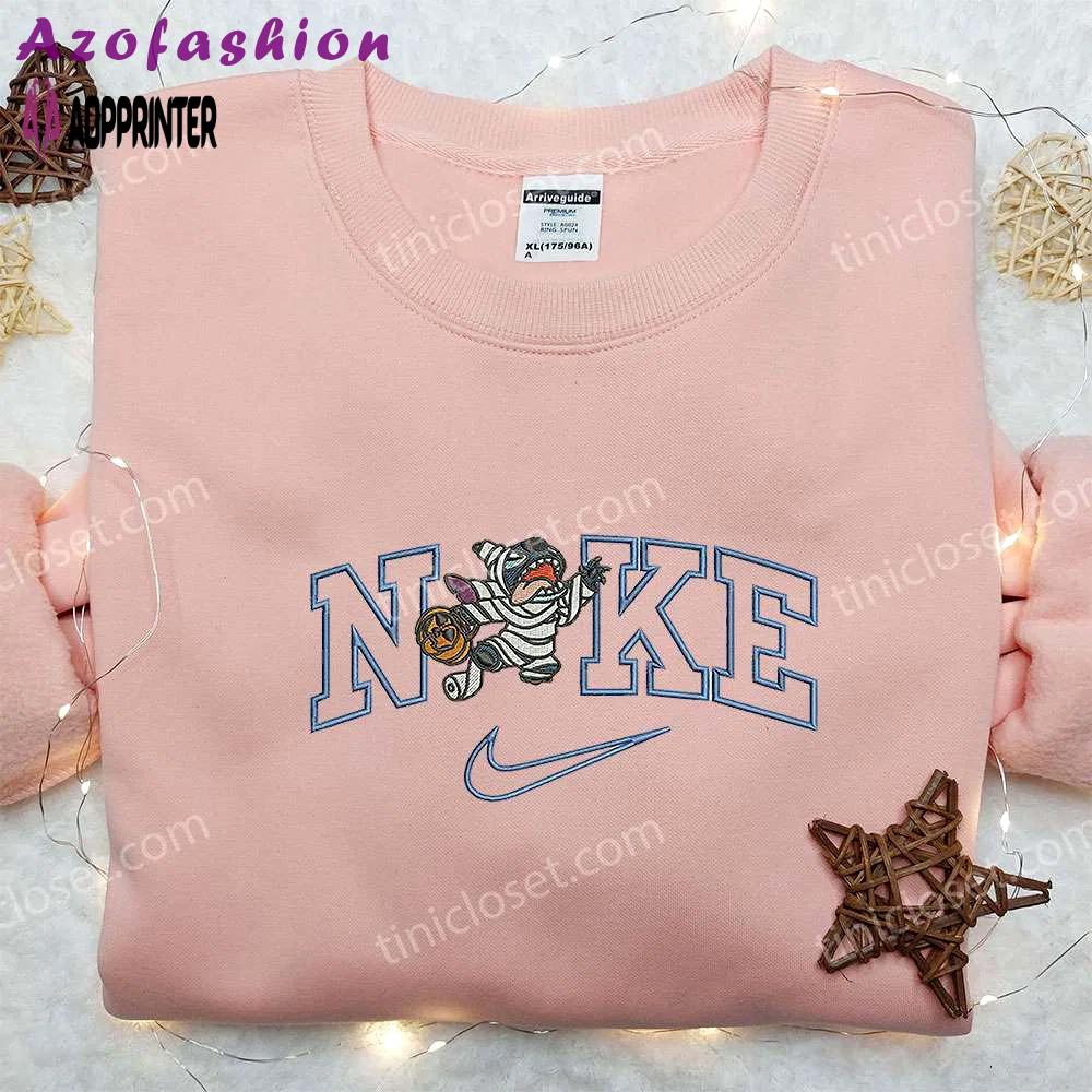 Stitch mummy x nike embroidered sweatshirt: best nike inspired halloween gift Embroidered Shirt