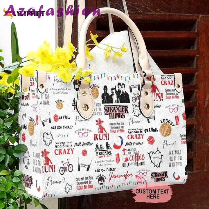 Stranger things 2 leather hand bag gift for women’s day: perfect women s day gift g95 5 Women Leather Hand Bag