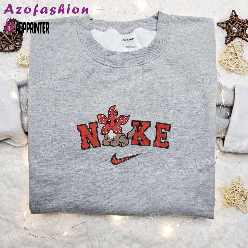 Stranger things x nike embroidered sweatshirt & disney characters shirt – best halloween gift ideas Embroidered Shirt
