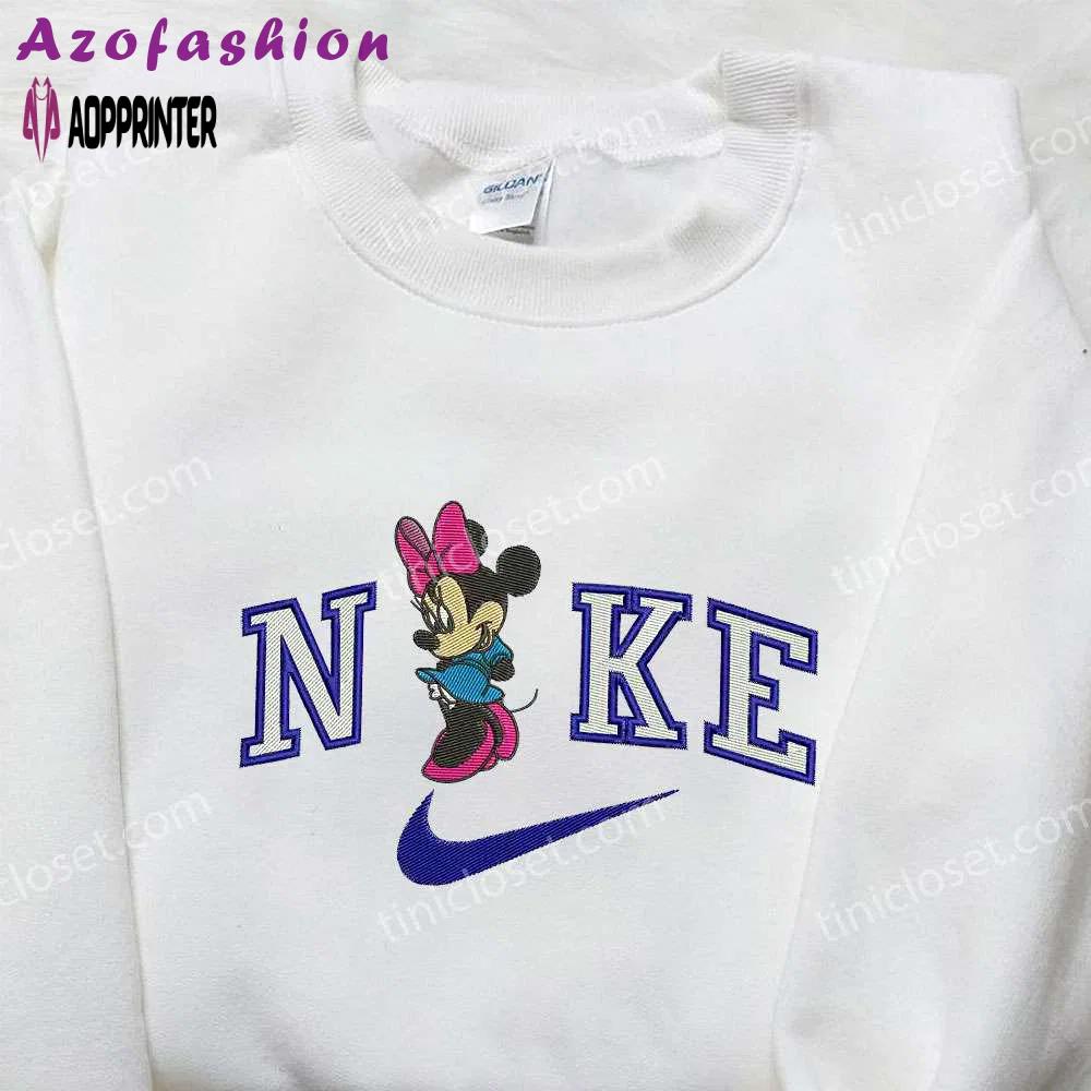 Stylish nike x minnie & walt disney embroidered shirts – customizable designs! Embroidered Shirt