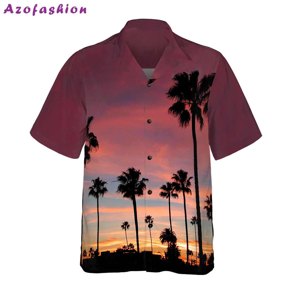 Sunset venice beach men hawaiian shirt Hawaii Shirt Shorts & Flip Flops