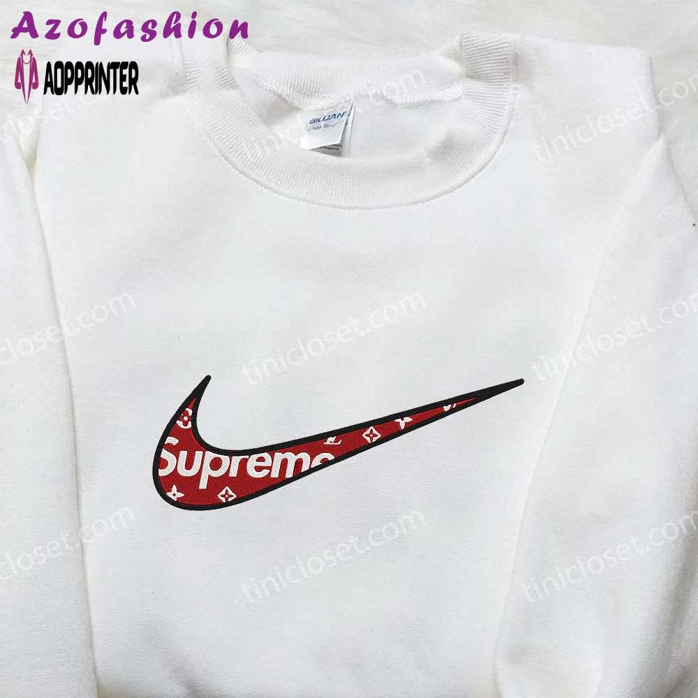 Supreme x nike embroidered hoodie & shirt: best birthday gift ideas Embroidered Shirt