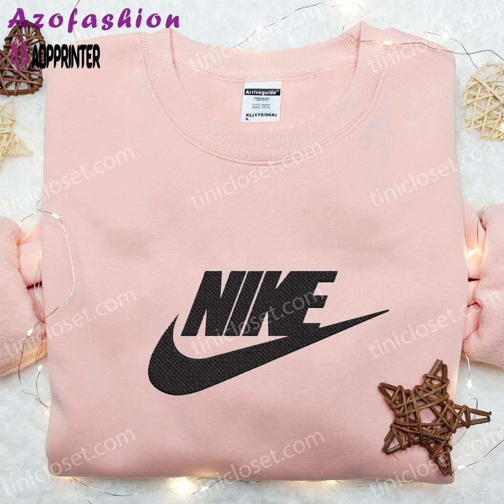 Swoosh nike embroidered sweatshirt – custom hoodie for best birthday gift ideas Embroidered Shirt