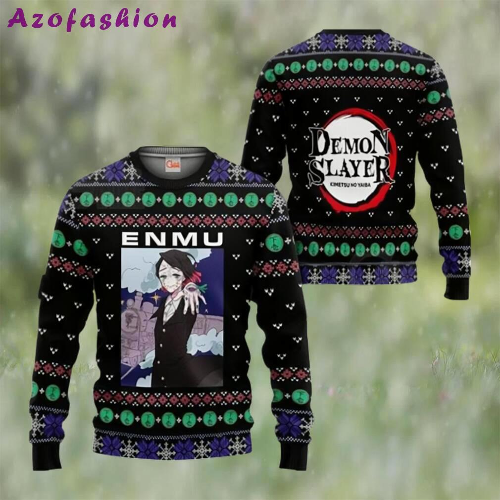 Tamio enmu ugly sweater christmas demon slayer anime gift Christmas Ugly Sweater