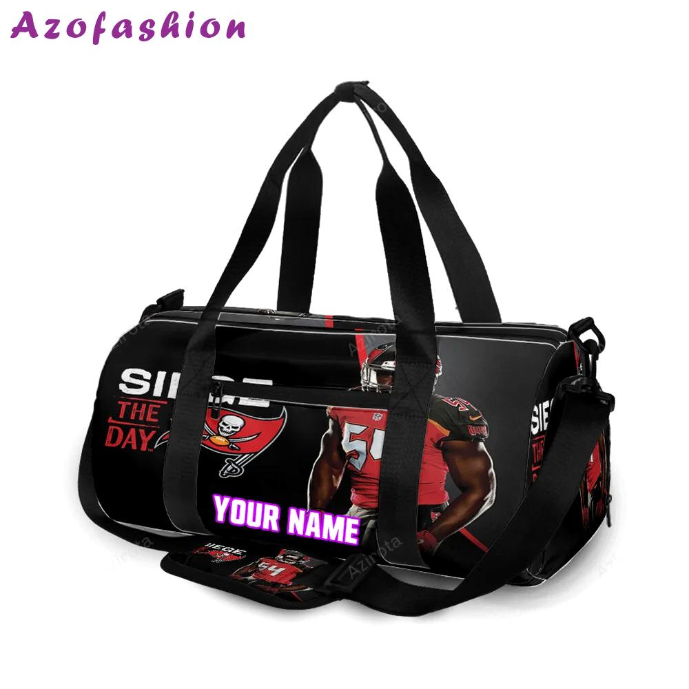 Tampa bay buccaneers 54 lavonte david v15 personalized name travel bag gym bag 2551 Travel Bag