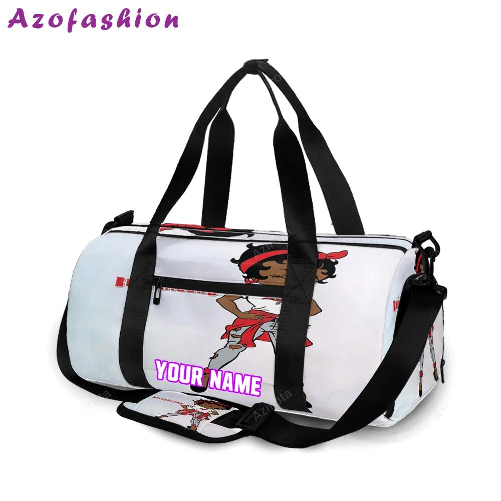 Tampa bay buccaneers betty boop v33 personalized name travel bag gym bag 2461 Travel Bag