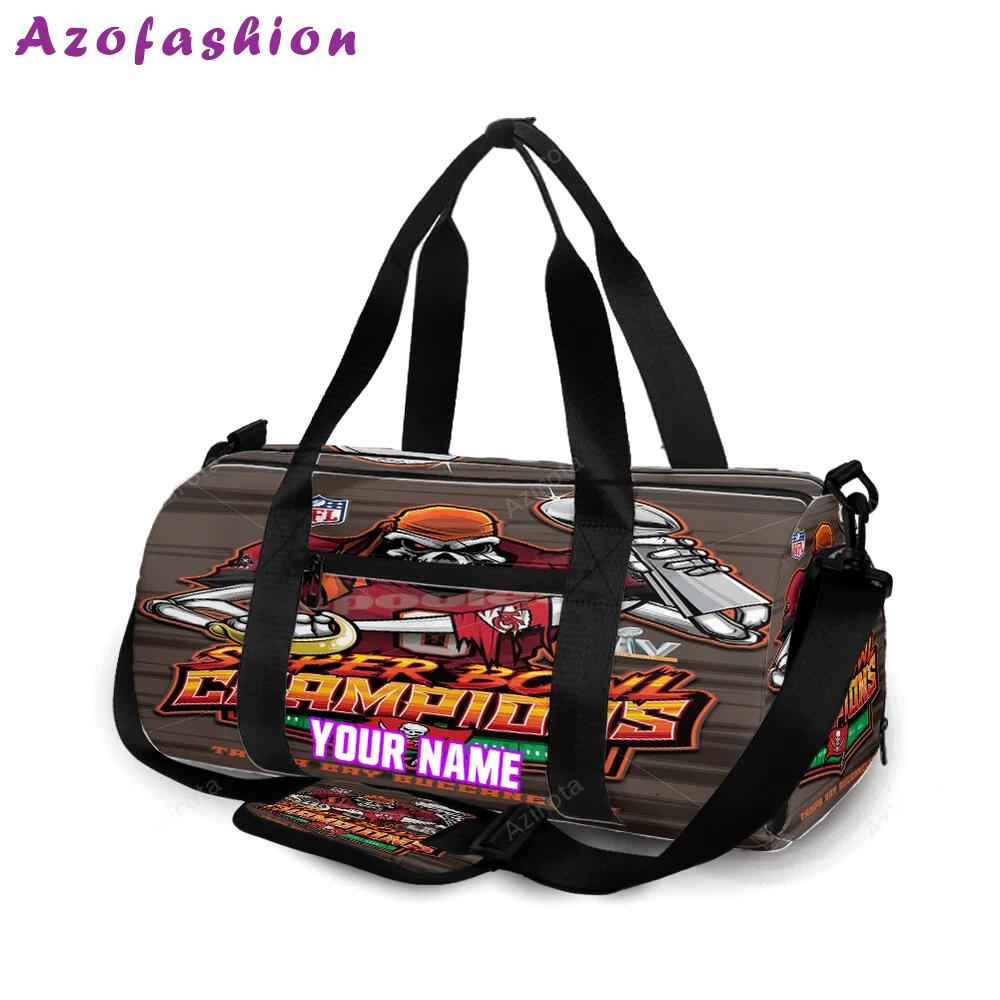 Tampa bay buccaneers skull v50 personalized name travel bag gym bag 2473 Travel Bag