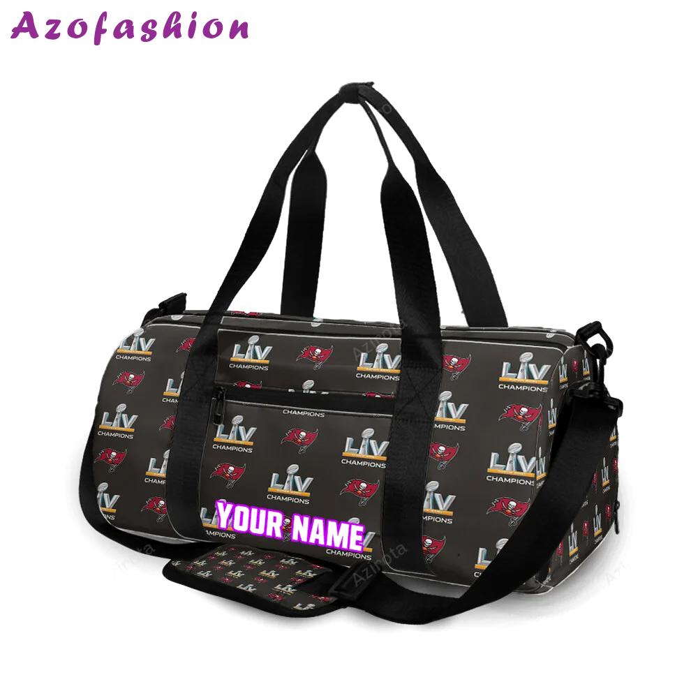 Tampa bay buccaneers super bowl champions v37 personalized name travel bag gym bag 2543 Travel Bag
