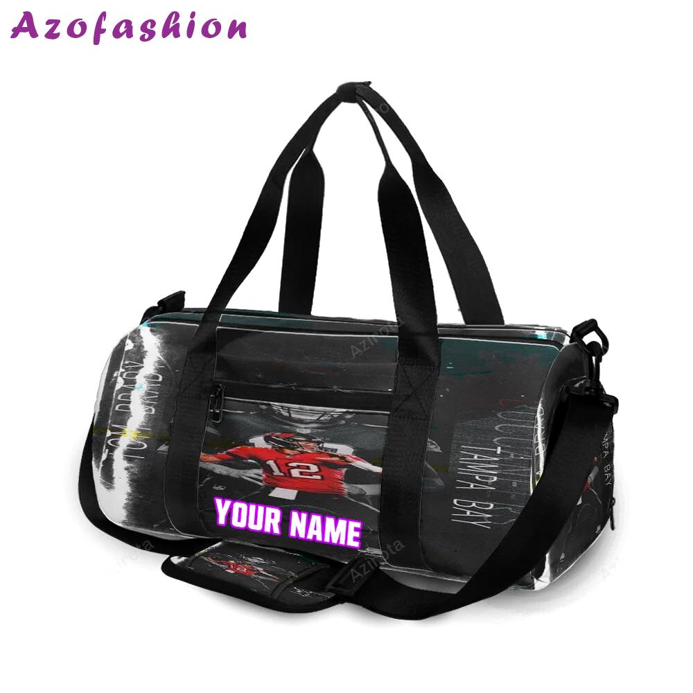 Tampa bay buccaneers tom brady4 personalized name travel bag gym bag 957 Travel Bag
