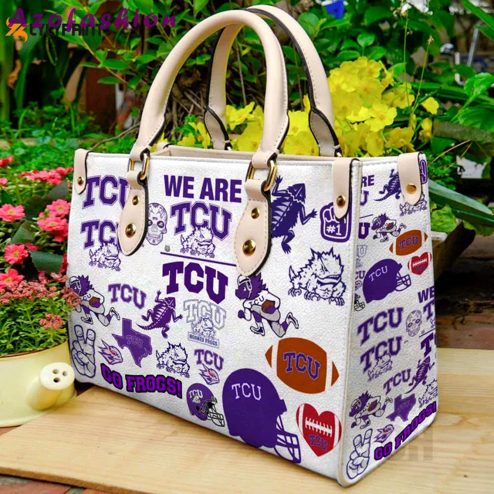 Tcu horned frogs leather handbag gift for women 721 Women Leather Hand Bag