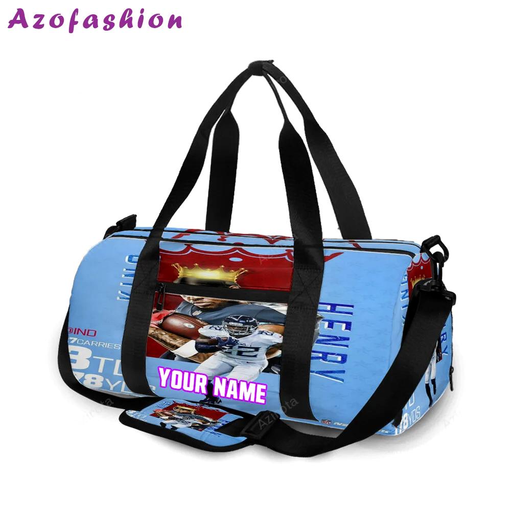 Tennessee titans derrick henry4 personalized name travel bag gym bag 2130 Travel Bag