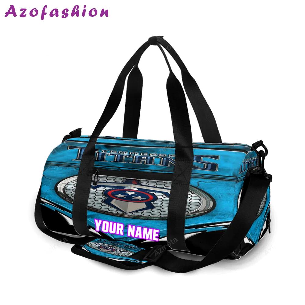 Tennessee titans emblem v12 personalized name travel bag gym bag 2434 Travel Bag