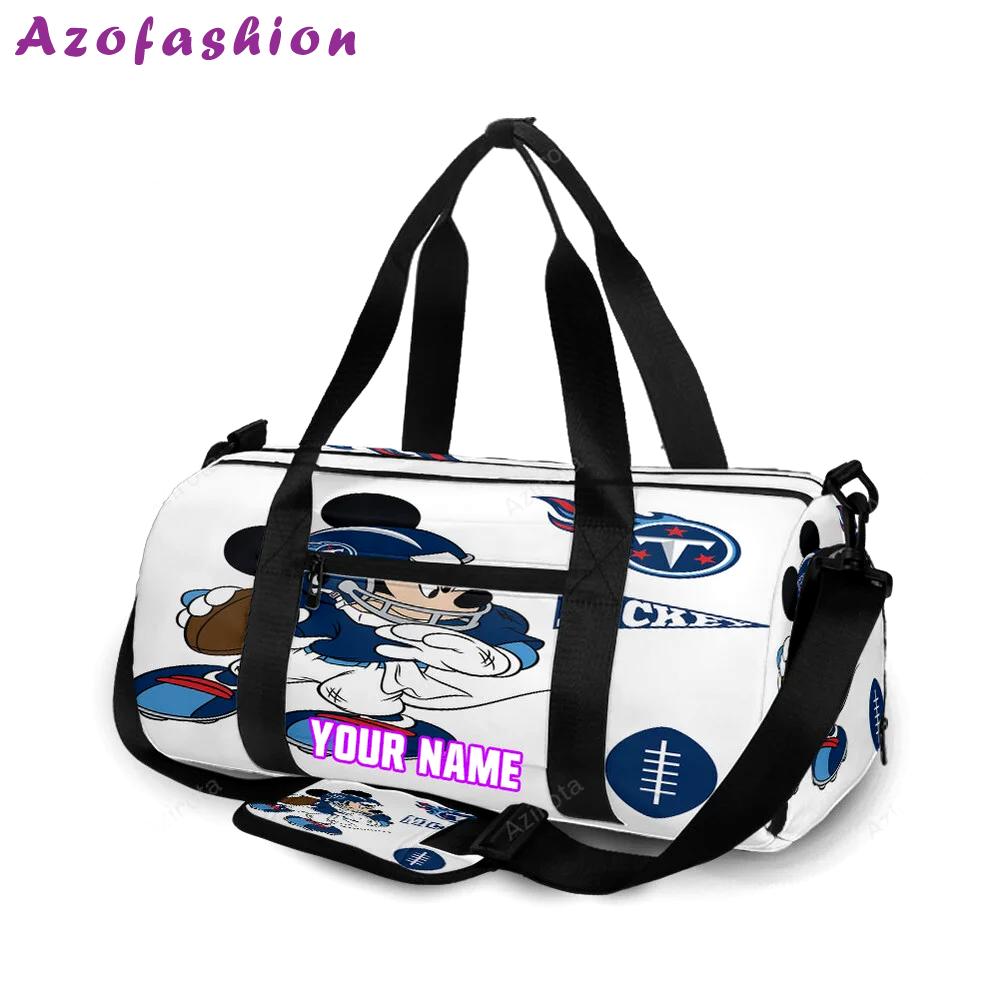Tennessee titans mickey v25 personalized name travel bag gym bag 2439 Travel Bag