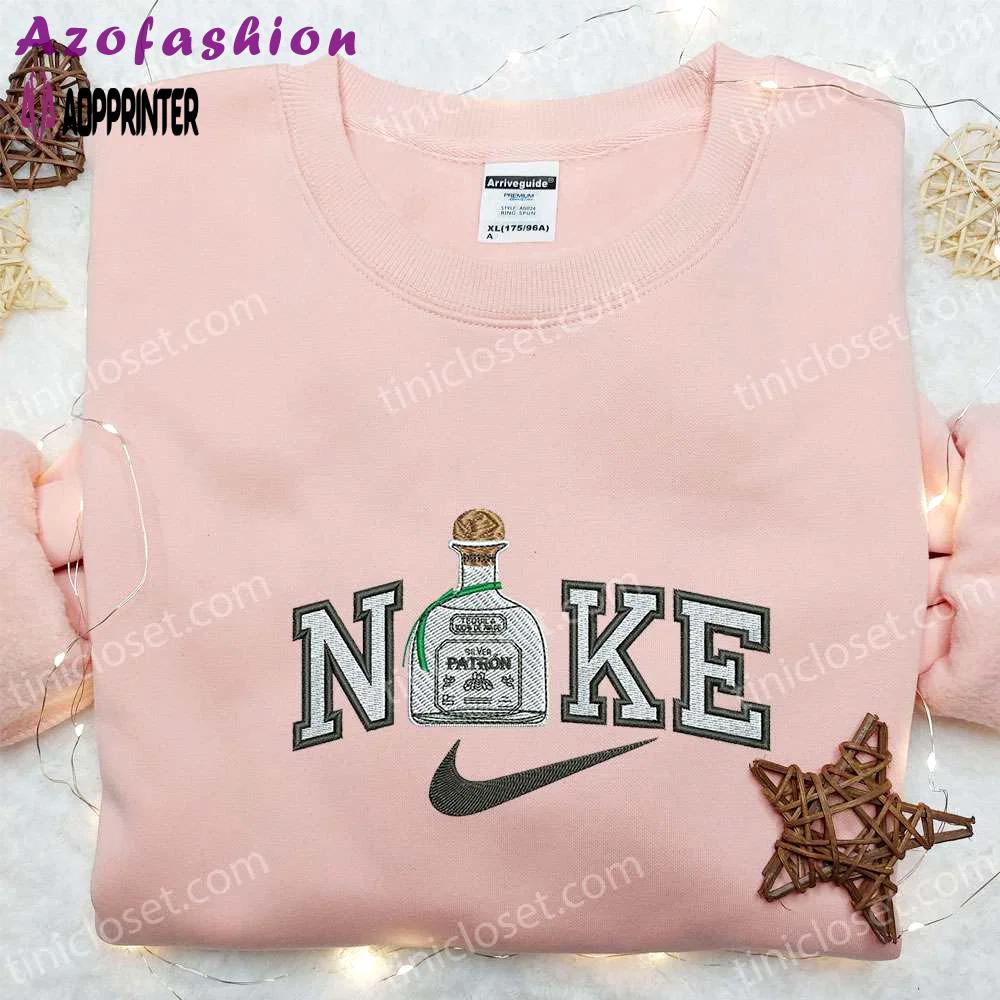 Tequila x nike embroidered shirt – custom favorite drink tee Embroidered Shirt