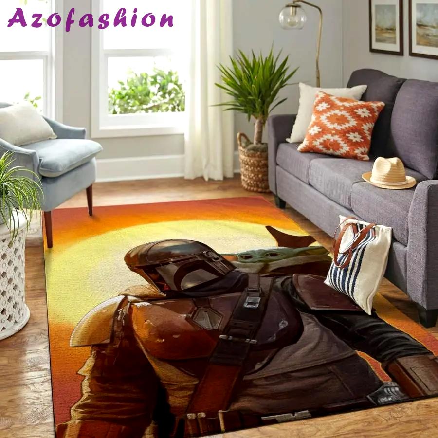 The mandalorian area rug living room rug home decor star wars movie 20010213 Rectangle Rug