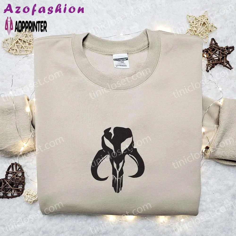 The mandalorian embroidered hoodie & star wars shirt: best gift ideas this is the way Embroidered Shirt