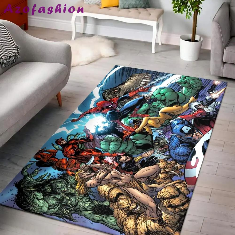 The marvel heroes nice gift rectangle area rug living room rug home decor Rectangle Rug