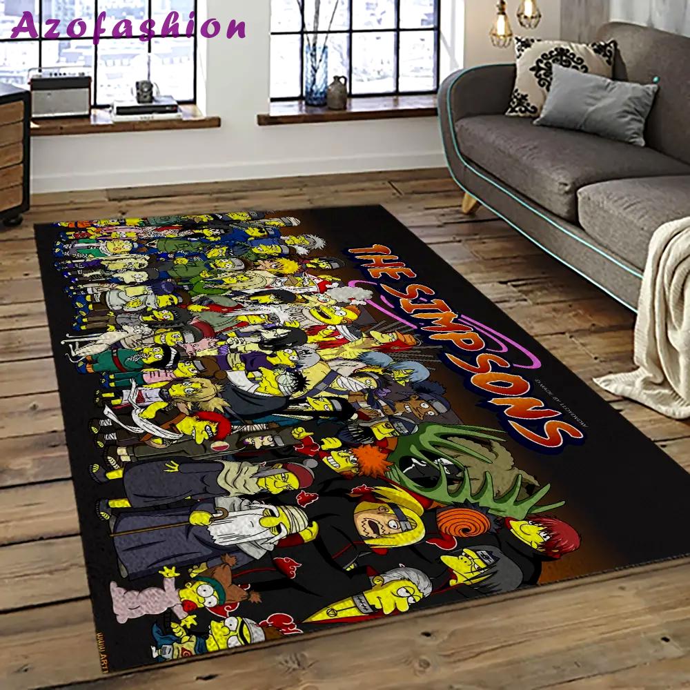 The simpsons characters cartoon movie carpet rectangle area rug for living room bedroom decor tss46 Rectangle Rug