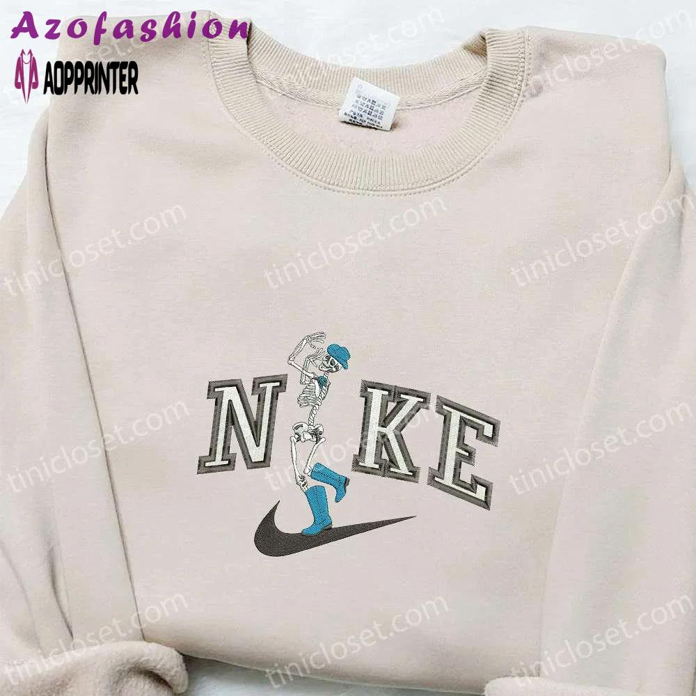 The skeleton dance x nike embroidered hoodie & shirt: best halloween gift ideas Embroidered Shirt