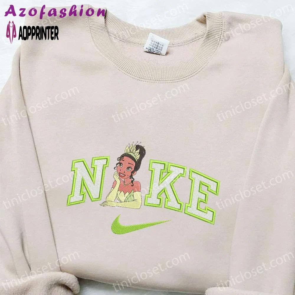 Tiana x nike cartoon & disney characters embroidered shirt – custom nike t-shirt Embroidered Shirt