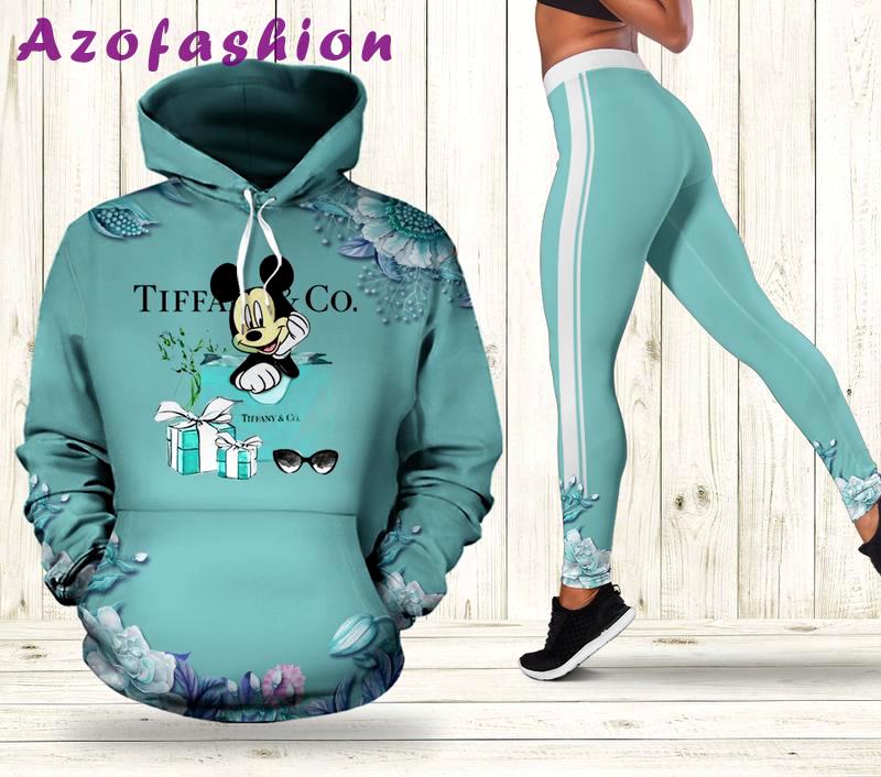 Tiffany & co. mickey mouse hoodie leggings luxury brand clothing clothes outfit for women disney gifts 112 hcst 89 Hoodie Leggings Set